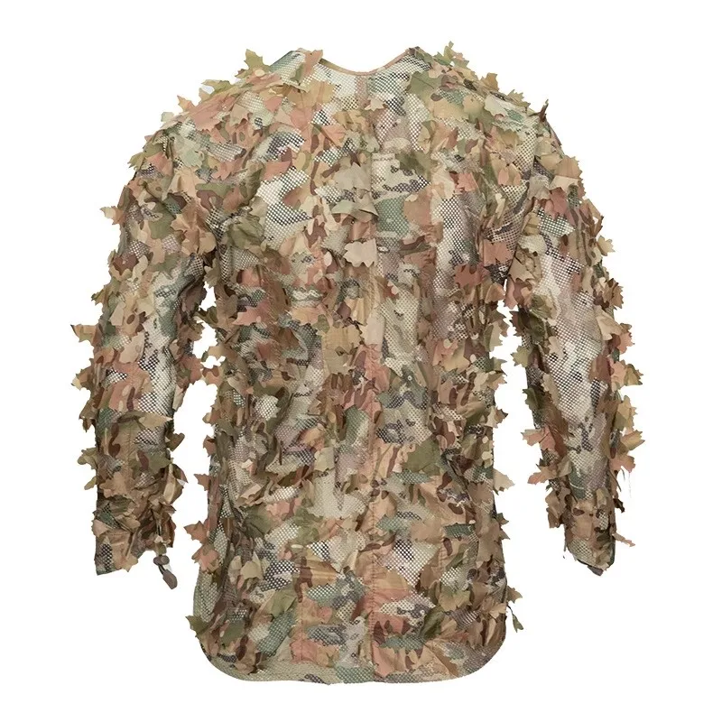 Traje Ghillie de camuflaje táctico de caza estilo capa, uniforme de combate ligero y fácil de usar, traje transpirable para juegos de observación de aves - imagen 3