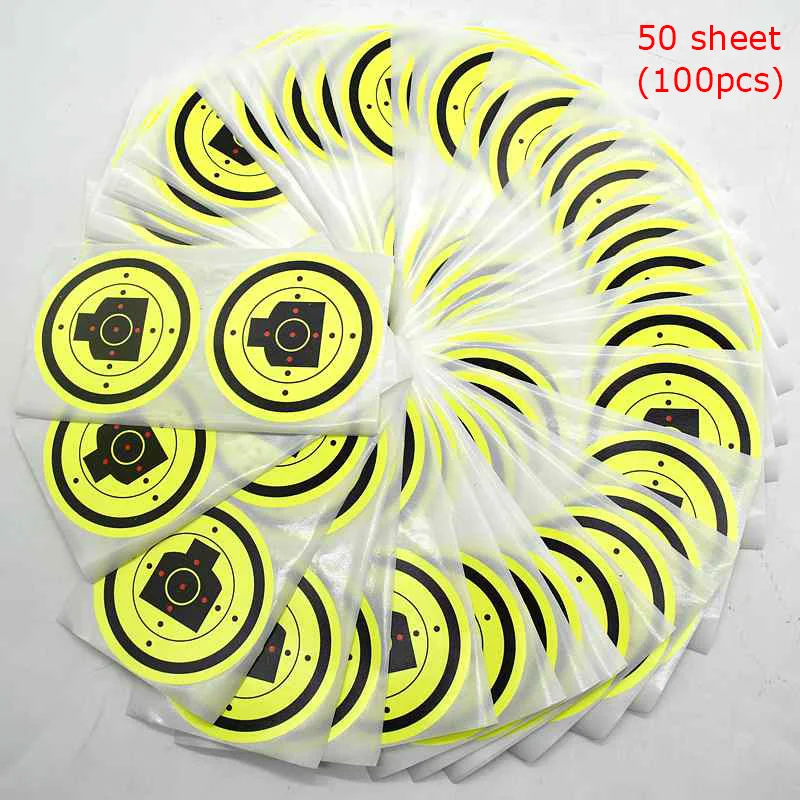 Pegatina de objetivo de tiro con arco de 3 pulgadas, 100 unidades, para tiro con arco, entrenamiento en interiores y exteriores - imagen 2