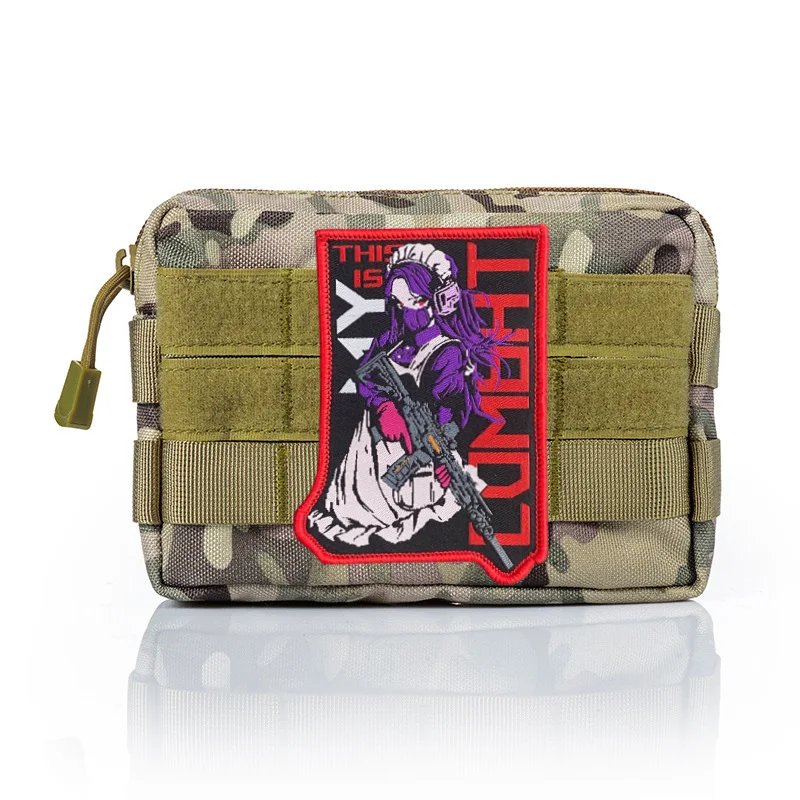 Parche táctico de Chica de Anime, insignia de moral militar con estampado de gancho y bucle, mochila, ropa, accesorios decorativos, pegatinas, brazalete - imagen 5