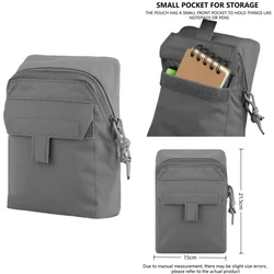 Bolsa ligera de accesorios de cintura para chaleco de caza MOLLE, bolsa varios multifuncional ligera