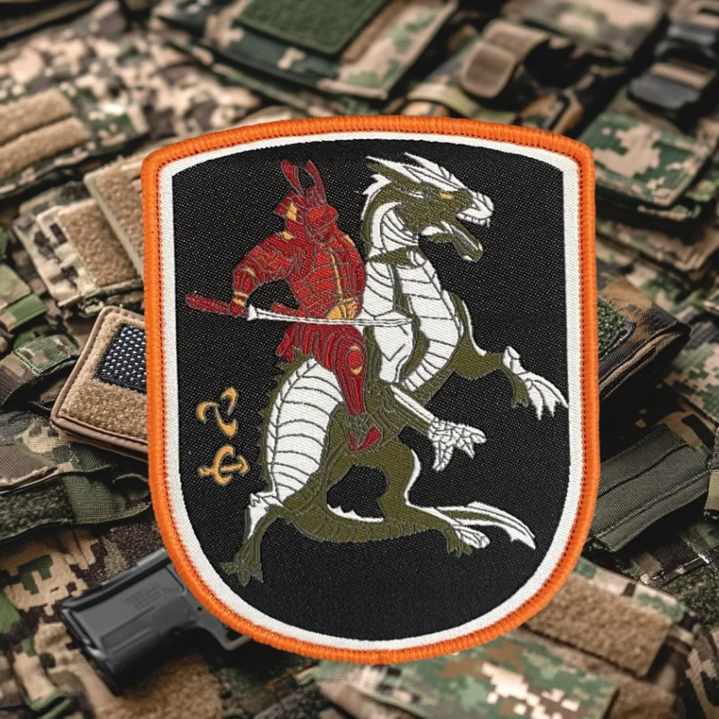 Parche táctico de Caballero de dragón, insignia de moral militar, gancho y bucle estampado, mochila militar, ropa, pegatina decorativa, brazalete - imagen 5