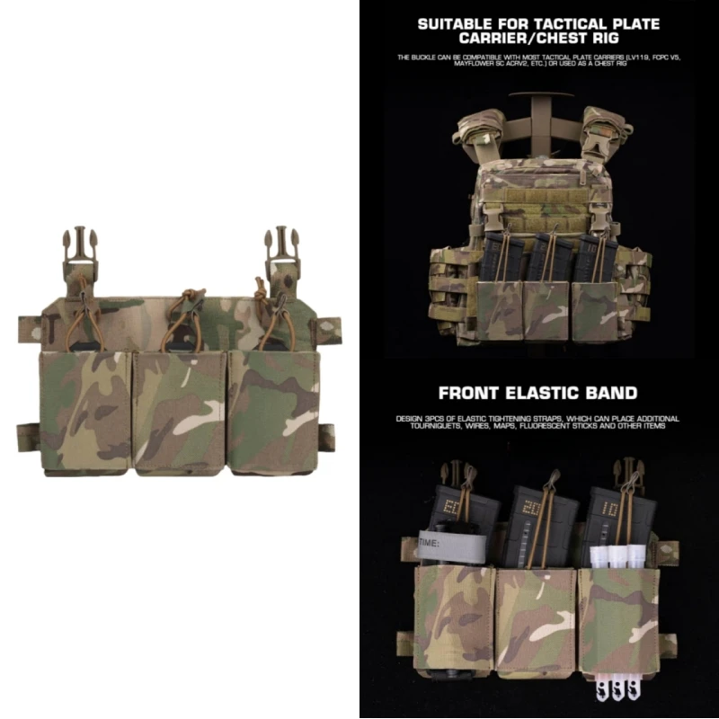 Paquete multiusos de triple función, compatible con varios chalecos de caza 5.56/7.62 paquete de accesorios