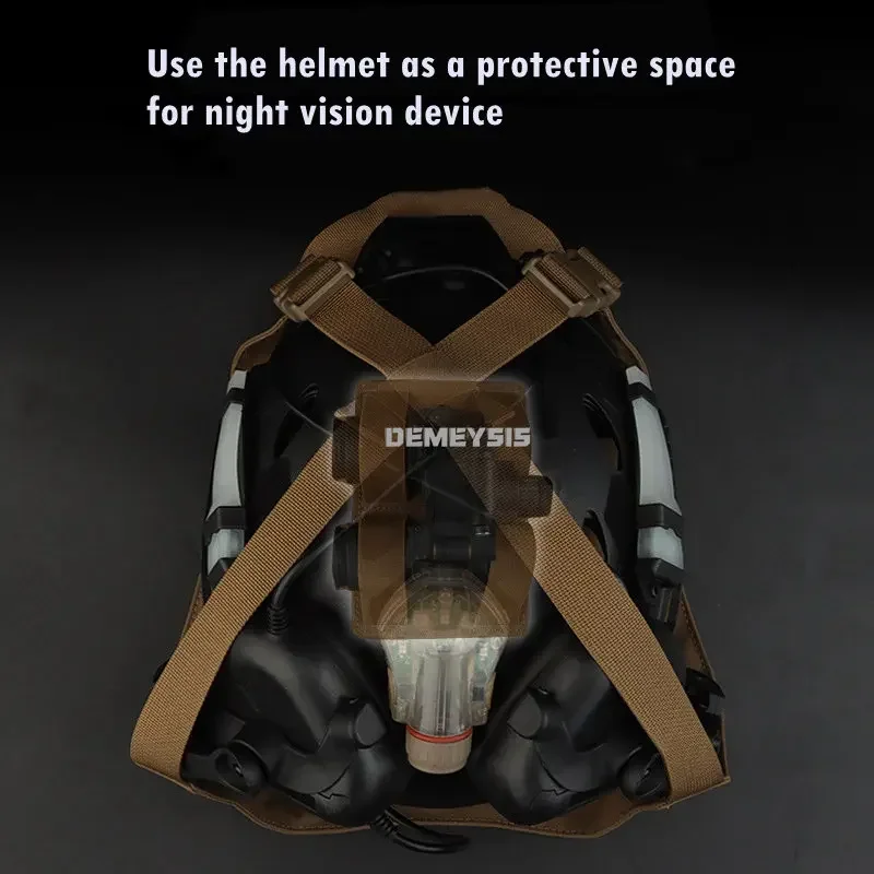 Bolsa de almacenamiento para casco rápido, casco táctico ligero, dispositivo de visión nocturna, bolsa fija, bolsas para cascos de Paintball Hutning CS - imagen 4