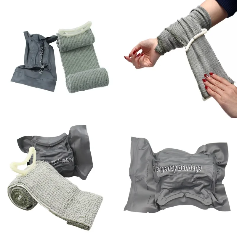 Vendaje de Israel de 4/6 pulgadas, vendaje hemostático Traumático de primeros auxilios para exteriores, mantilla de entrenamiento de emergencia para acampar y hacer senderismo