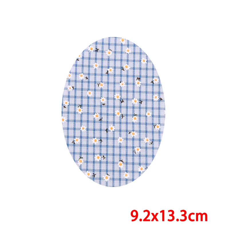 Parches con estampado de margaritas pequeñas para la ropa, parche para la rodilla y el codo, pegatinas de rayas para Jeans, insignia bordada, accesorio de tela para niños - imagen 4