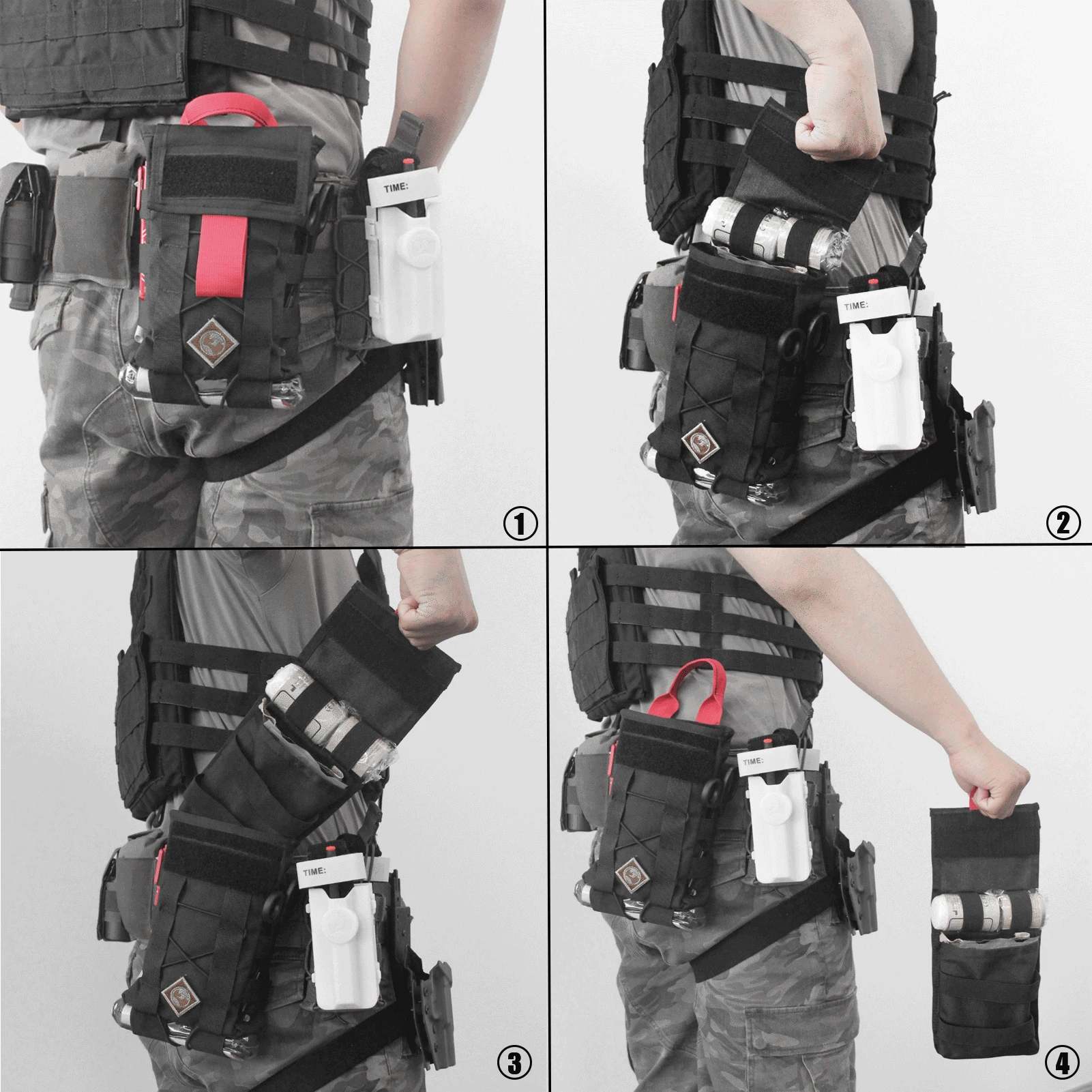 Botiquín de primeros auxilios táctico IFAK Molle, bolsa EMT de nailon 500D con torniquete, sello de pecho, vendaje para emergencias al aire libre - imagen 5