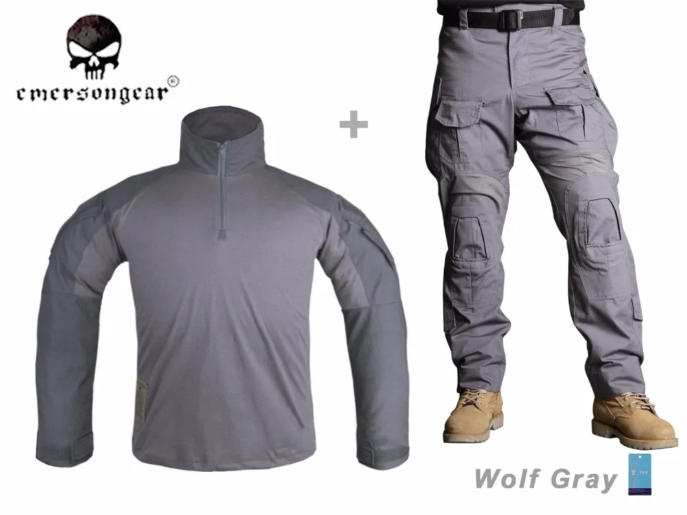 Emersongear-Camisa de combate táctico Gen3, pantalones, uniforme Airsoft Bdu, lobo gris, EM9293, EM9294