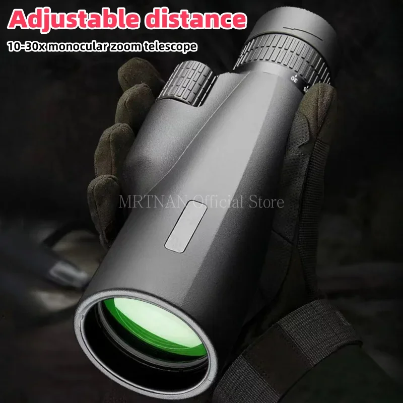 Telescopio Monocular HD con Zoom 10-30x50 para acampar, potente telescopio de larga distancia con trípode, Clip para teléfono para ver binoculares de caza de aves - imagen 2