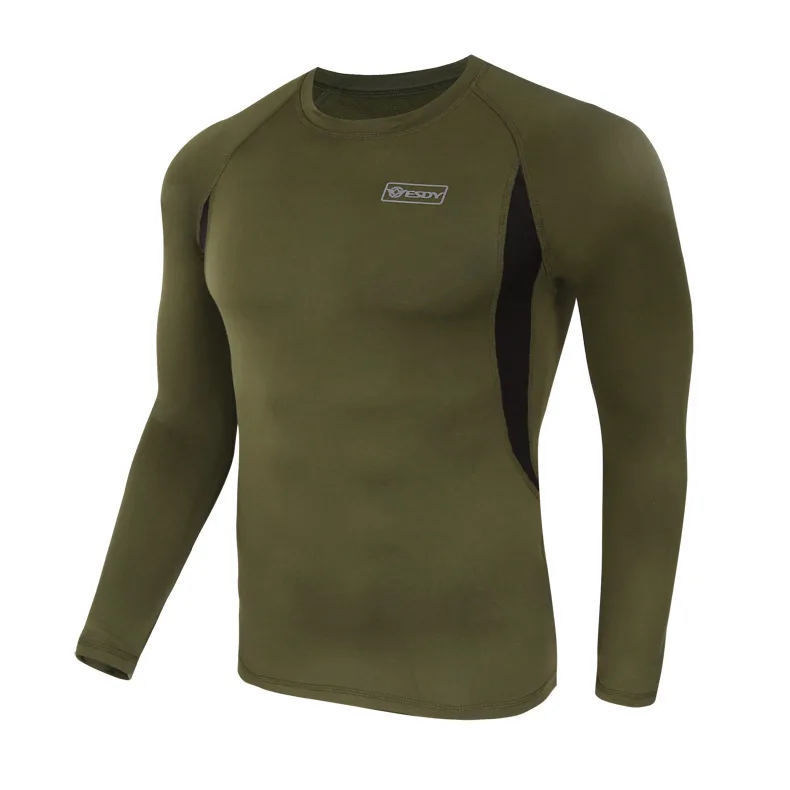 Ropa interior térmica para hombre, traje exterior de forro polar táctico ajustado, Jersey térmico, corsés de secado rápido para invierno - imagen 4