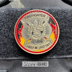 Parche Velcro Brave and Fearless - Insignia de Moral Bombero y Honor
