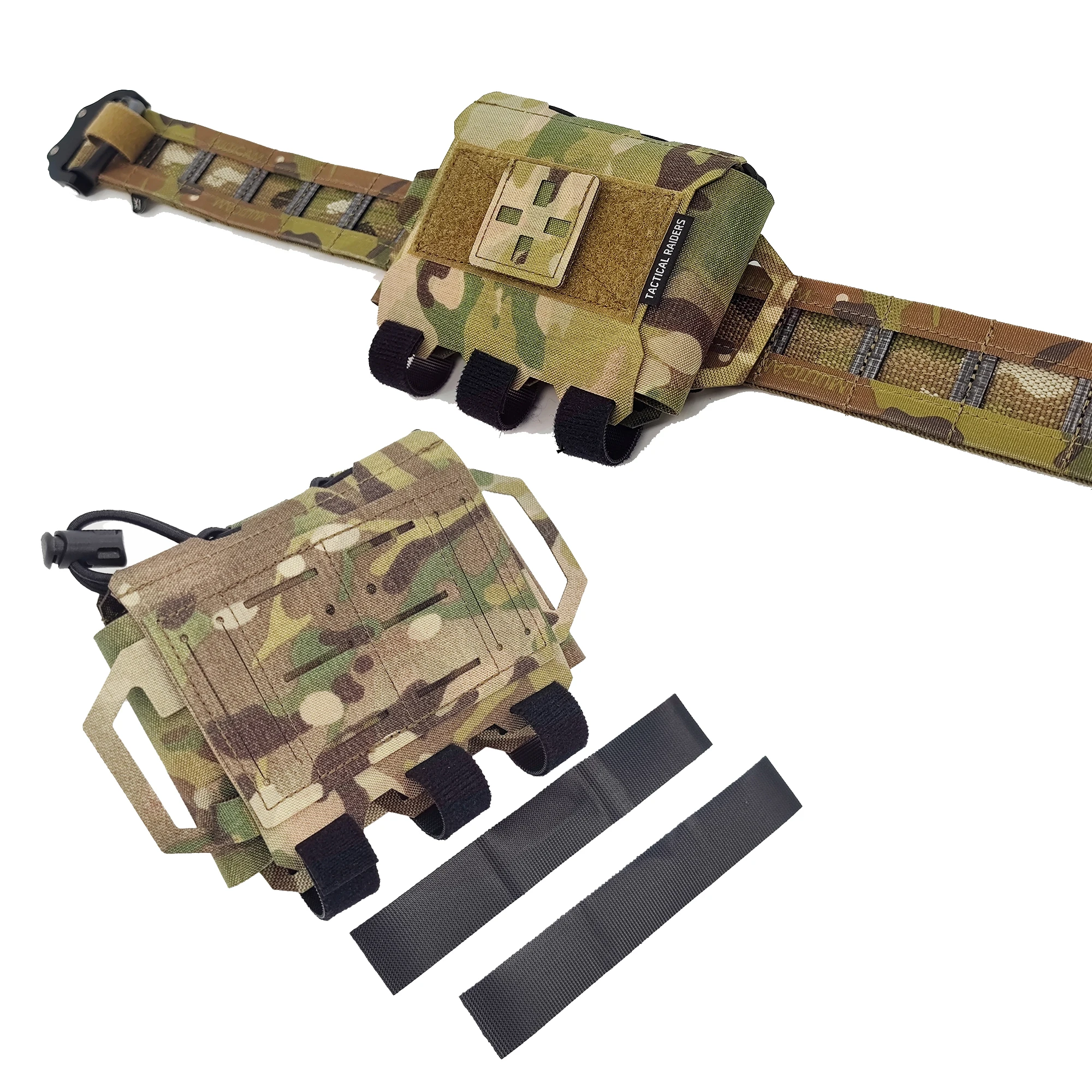 Sistema de dos piezas Molle médico IFAK bolsa botiquín de primeros auxilios paquete con soporte de torniquete rollo médico y bolsa de soporte de suministro portador - imagen 5