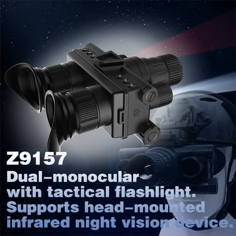 Z9157 4K Gen 2/3 binoculares de caza de visión nocturna 600m casco montado en la cabeza 8x Zoom gafas de visión nocturna con linterna táctica - imagen 5
