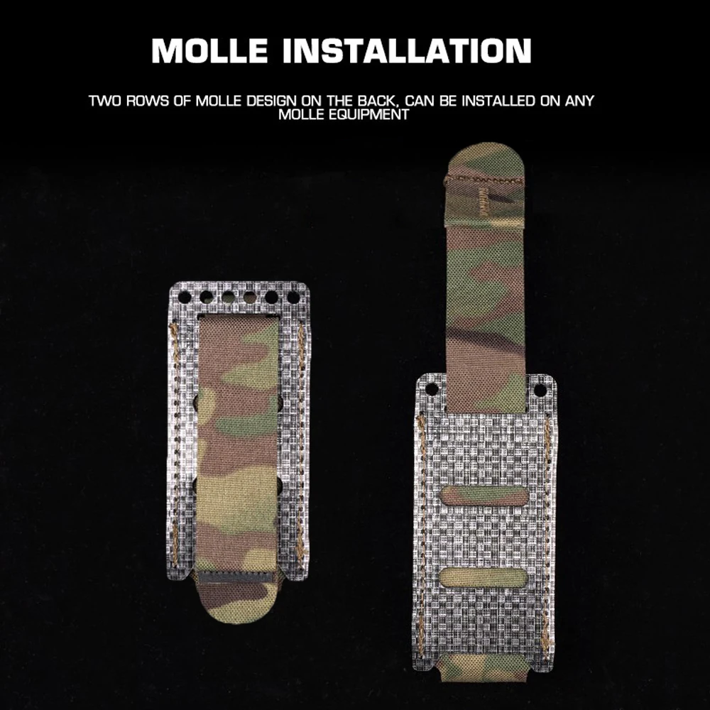 Bolsa táctica para pistola Mag, elástica, individual, 9mm, liberación rápida, caza, tiro, Airsoft, bolsa para revistas, equipo de cinturón de combate MOLLE - imagen 4