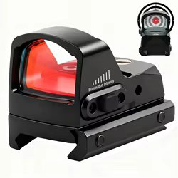 Mira táctica punto rojo Picatinny riel ajustable brillo Airsoft