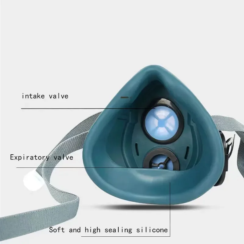 Filtros de respirador de polvo de silicona, juegos de gafas, máscara a prueba de polvo para decoración de pintura en aerosol, máscaras de polvo autocebantes - imagen 4