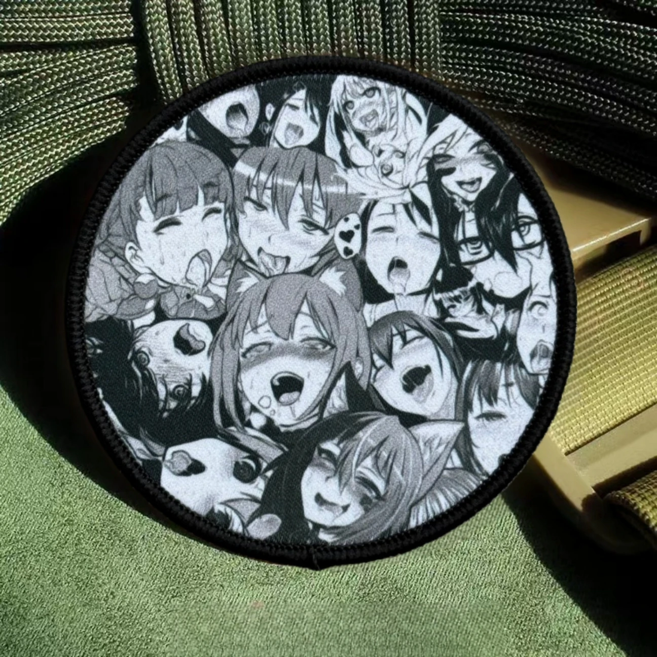 Parche de Chica de Anime, insignia de moral táctica, parches de gancho y bucle impresos, brazalete del ejército militar, pegatina para mochila, apliques personalizados - imagen 5