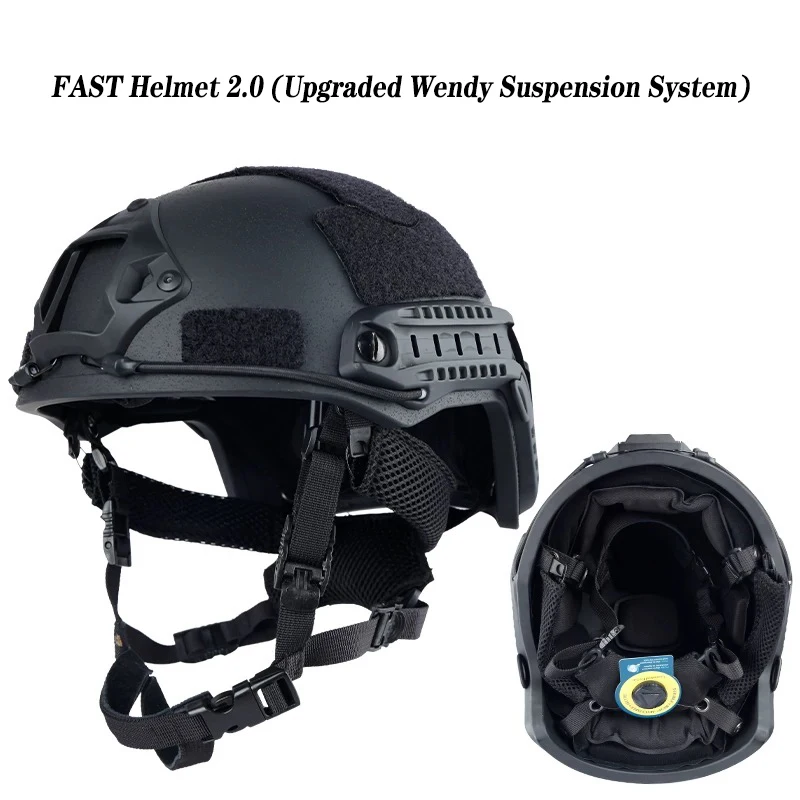 Casco táctico rápido Kevlar, casco táctico rápido de alta calidad, casco táctico con almohadilla flotante suspendida FAST Wendy, caza al aire libre