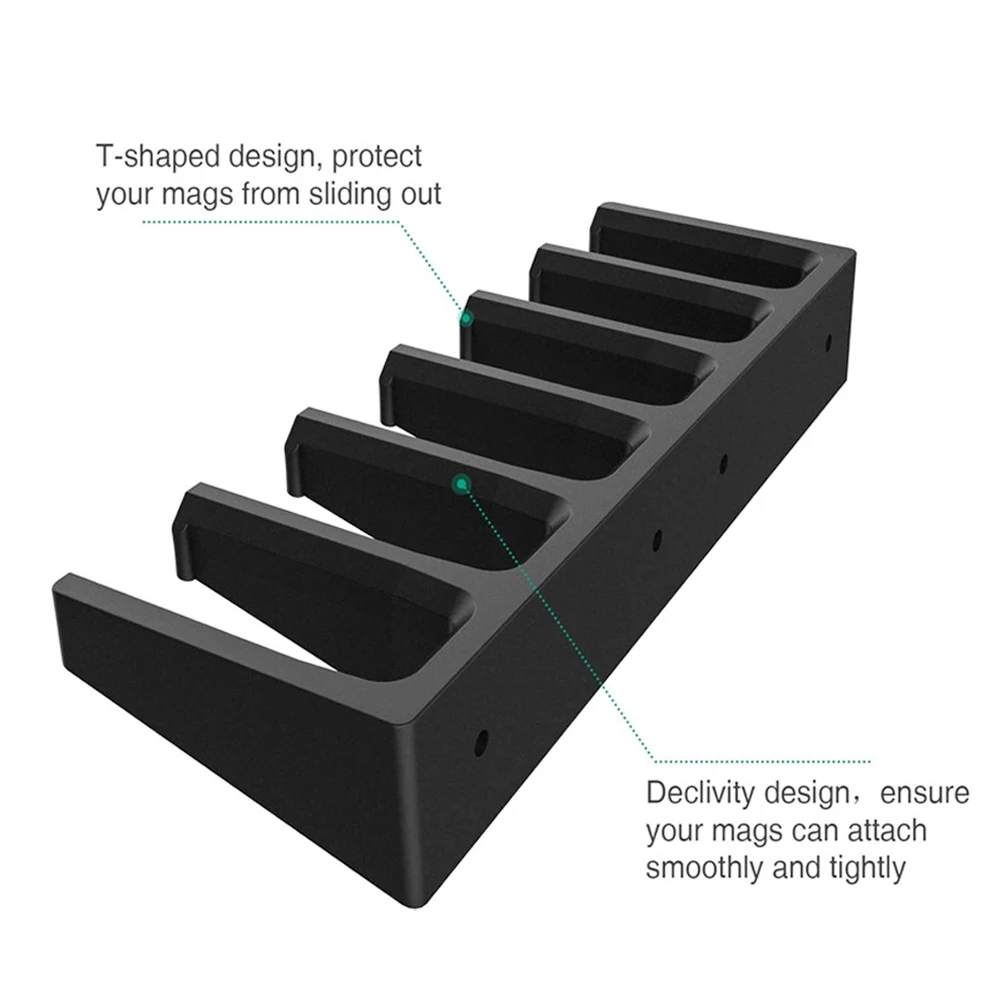 Soporte de pared para revistas tácticos con 6 ranuras, estante magnético estándar para Mag, soporte magnético para AR Mag, estante de almacenamiento para revistas, soporte de exhibición - imagen 4