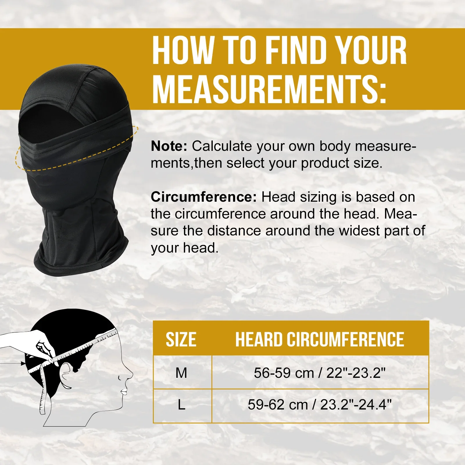 ONETIGRIS pasamontañas de camuflaje táctico máscara facial completa polaina para el cuello sombrero para ciclismo motocicleta caza Airsoft deportes de esquí - imagen 5