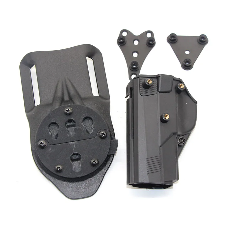 Funda de pistola táctica, plataforma de cinturón de servicio Molle, funda de pistola de separación rápida, adaptador de montaje, bolsa Mag - imagen 3