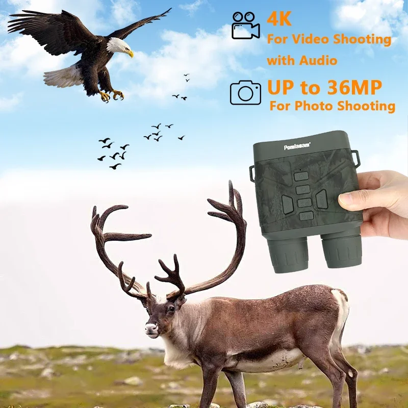 Binocular de visión nocturna NV4000, dispositivo con pantalla de 3,0 pulgadas, 4K, 36MP, HD, Pixel, visión nocturna infrarroja, Zoom 5X, adecuado para la observación de seguridad de animales - imagen 5