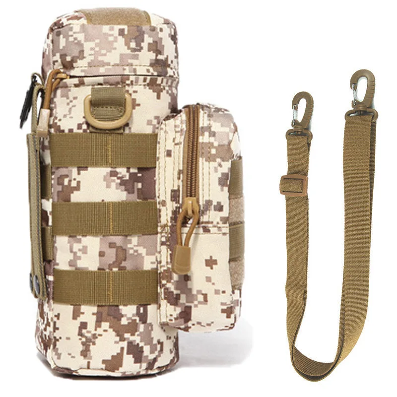 Bolsa de agua deportiva para acampar, sistema Molle militar táctico al aire libre, bolsa de hombro para botella, soporte con correa, accesorios - imagen 3