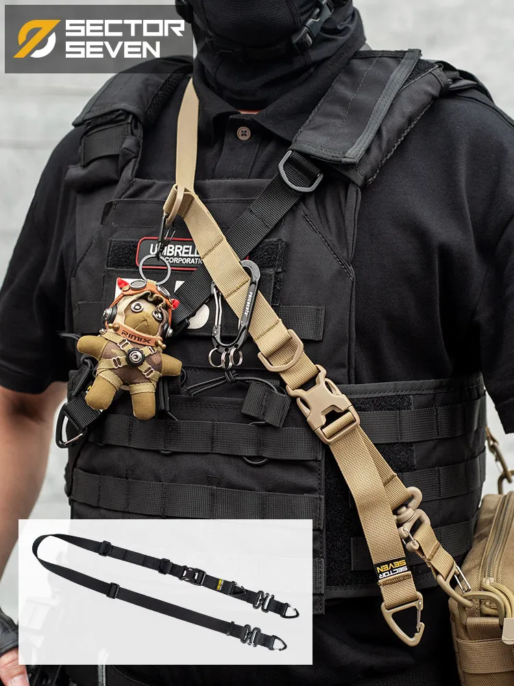 Arnés táctico ligero con ajuste rápido, desmontaje rápido, único y doble función de punto, Modular y expandible - imagen 2