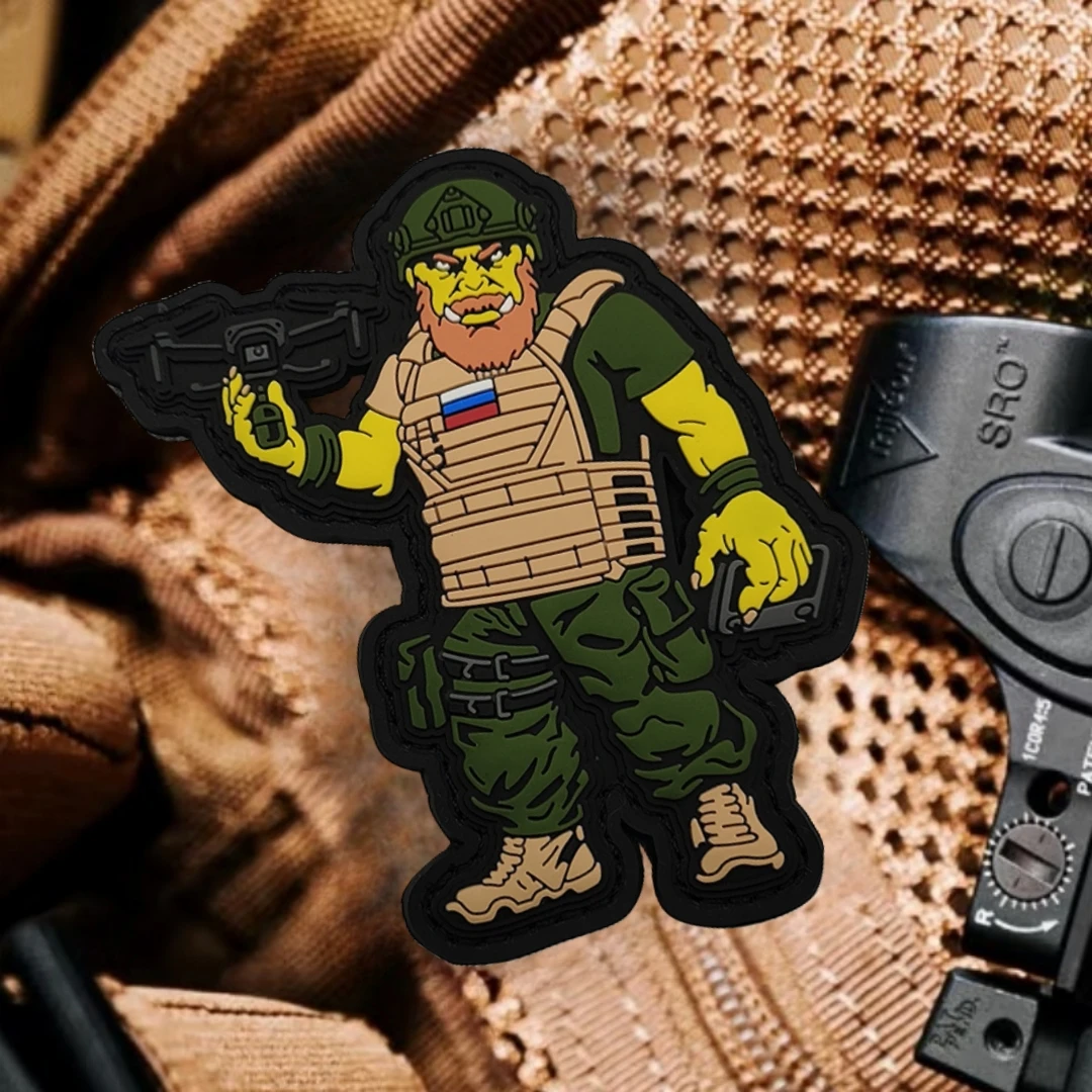 Parche de operador de Dron, insignia de moral de Chevron ruso, brazalete táctico militar, parches de bucle de gancho de PVC para ropa, pegatinas para mochila