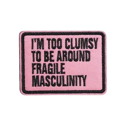 Parche táctico de velcro bordado meme I'm Too Clumsy para mochila