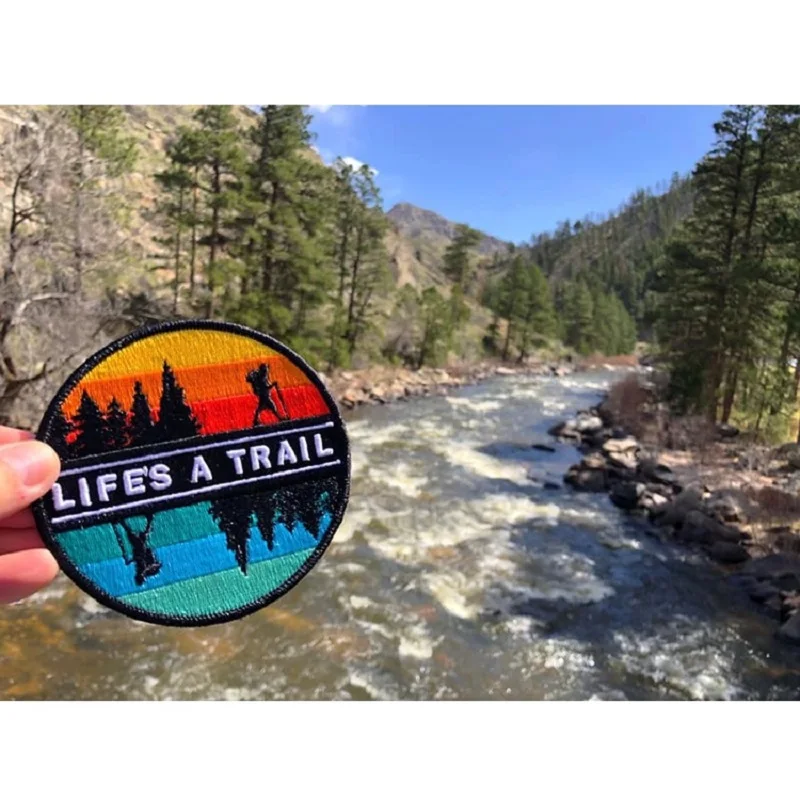 Brazalete redondo con bordado completo, pegatina de moral para mochila, parches de gancho y bucle, ideal para viajes, senderismo al aire libre, acampada, gran oferta, novedad - imagen 4