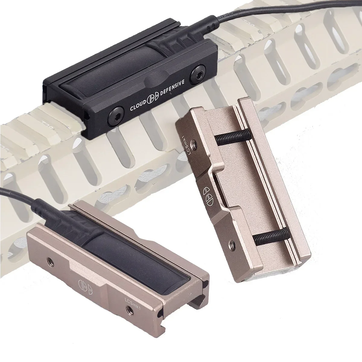 Mlok Keymod montaje en riel SF M600 M300 armas Airsoft luz de explorador linterna ST07 almohadilla de presión accesorios de interruptor riel Picatinny - imagen 5