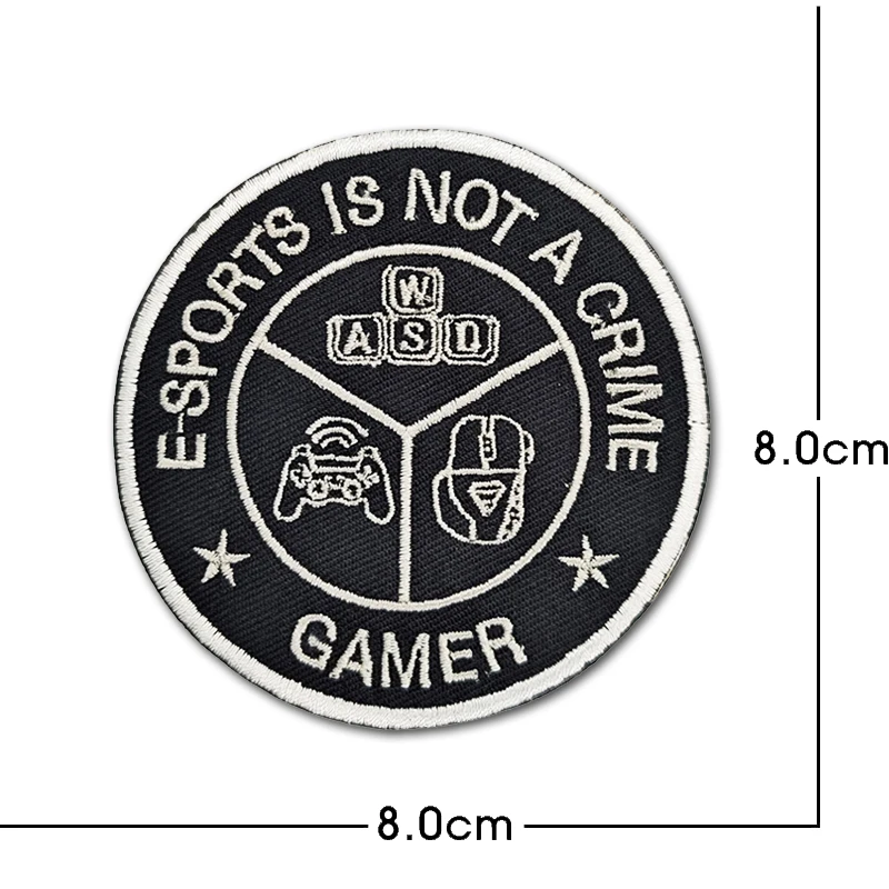 Parche bordado con patrón blanco y negro, gancho y bucle, insignia de juego de fogata forestal, brazalete, mochila DIY para exteriores, pegatina táctica - imagen 5