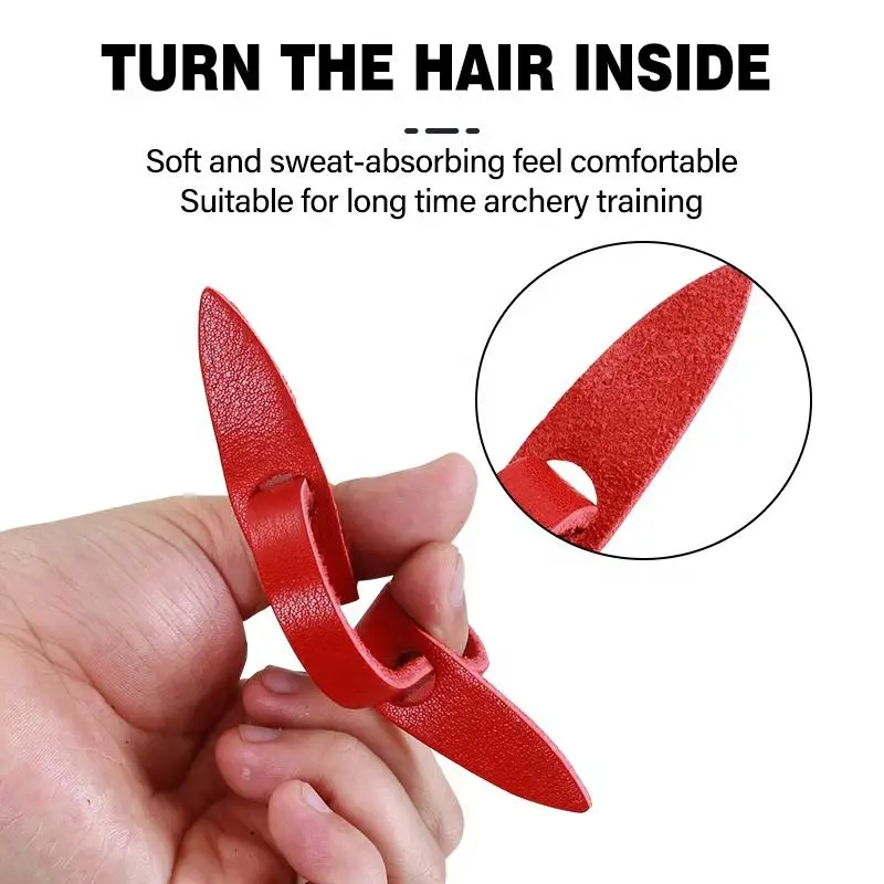 Equipo de correas de arco de cuero PU, eslinga de muñeca, arco recurvo compuesto de Tiro con Arco Largo, accesorios de caza, dispositivo de protección - imagen 5