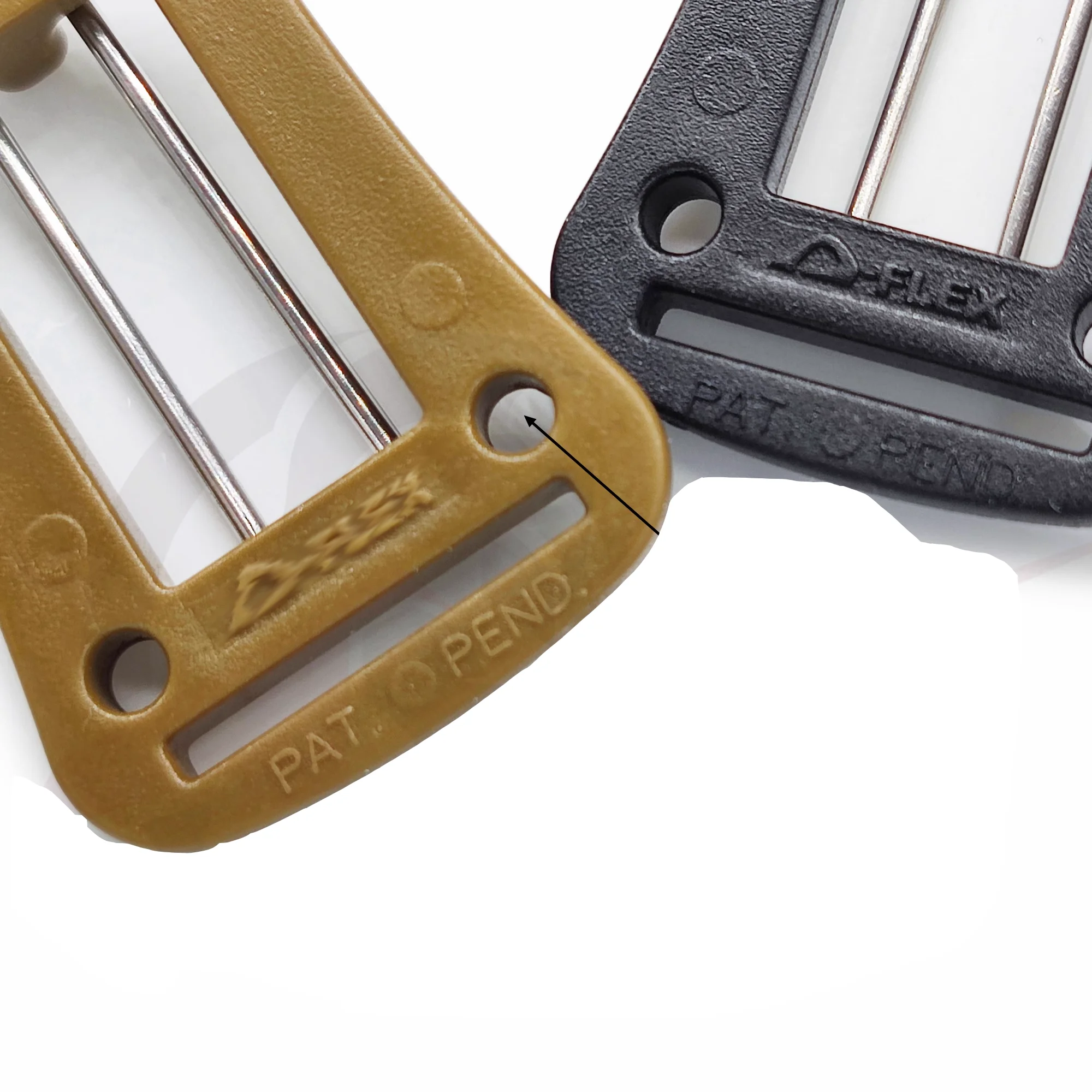 Abrazadera de tubo de agua de 5 piezas/10 piezas, cuerda elástica, hebilla de acero de plástico, hebilla táctica para colgar en el pecho con cuerda - imagen 3