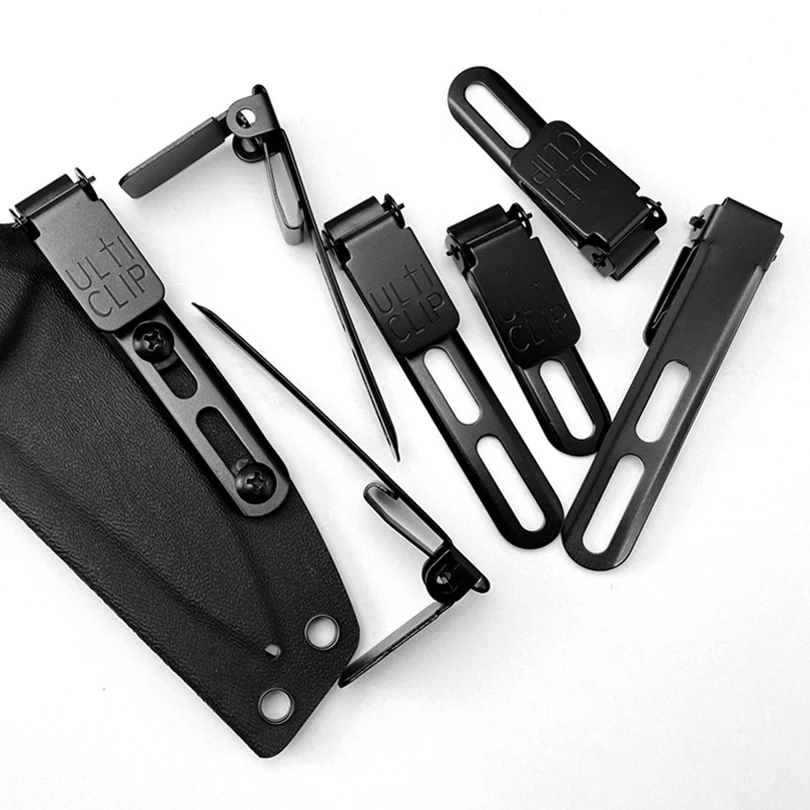 Material de acero inoxidable de 2 tamaños, cuchillo delgado, funda KYDEX, funda para cintura, abrazadera para cinturón con Clip Ulti, pieza de accesorios para hacer bricolaje