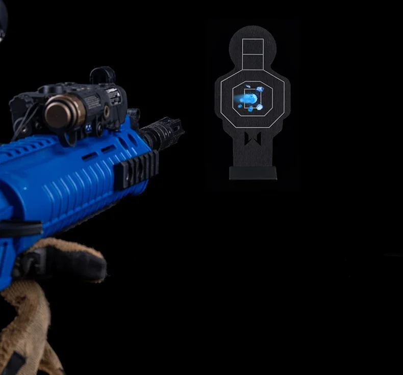Pistola BB para exteriores, placa de entrenamiento de tiro de Paintball, Metal táctico, 2 uds., accesorios de caza, objetivo de tiro cortado con láser - imagen 2