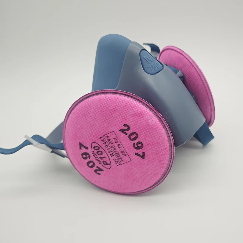 Máscara de Gas respirador de silicona 7502 con filtro 2097 juego de gafas para pintura en aerosol de polvo formaldehído soldadura molienda carpintería - imagen 2