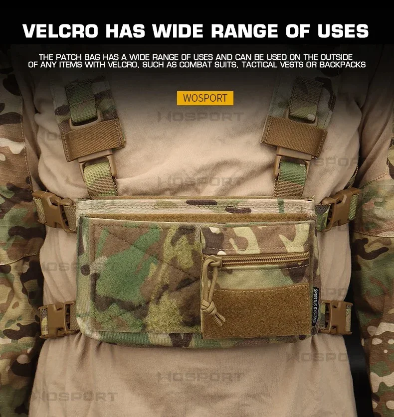 Bolsa táctica MOLLE con cierre de velcro para chaleco MK3/4 - imagen 5