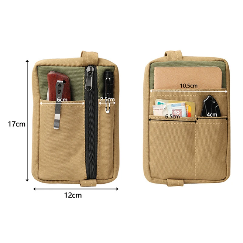 EDC-bolsa de almacenamiento táctica militar multifuncional, cartera pequeña portátil para tarjetas, kit de herramientas EDC para exteriores, accesorio Molle - imagen 4