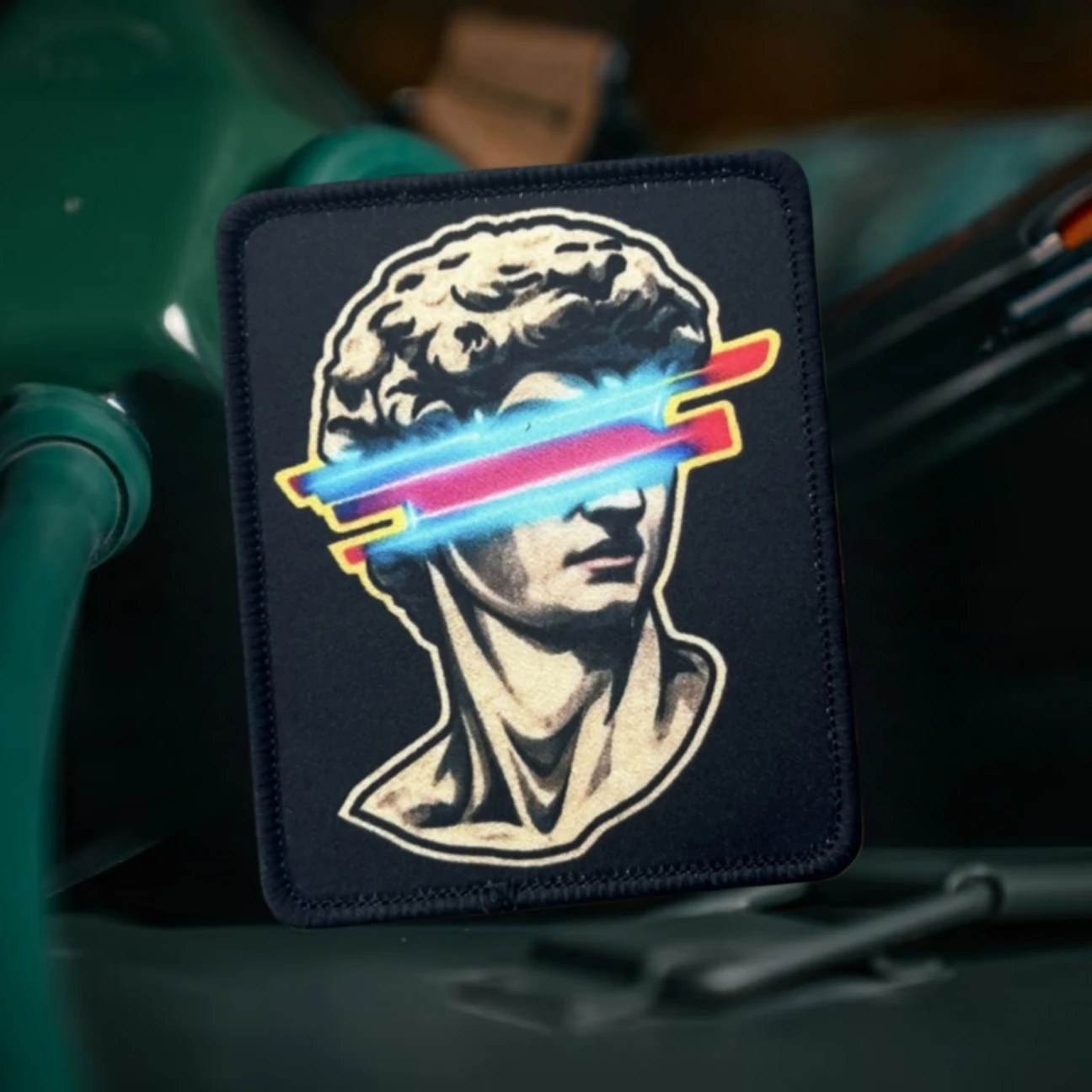 Estatua modificada de David, insignia de moral divertida, parches impresos para ropa, brazalete militar táctico, gancho y bucle, pegatina para mochila - imagen 5