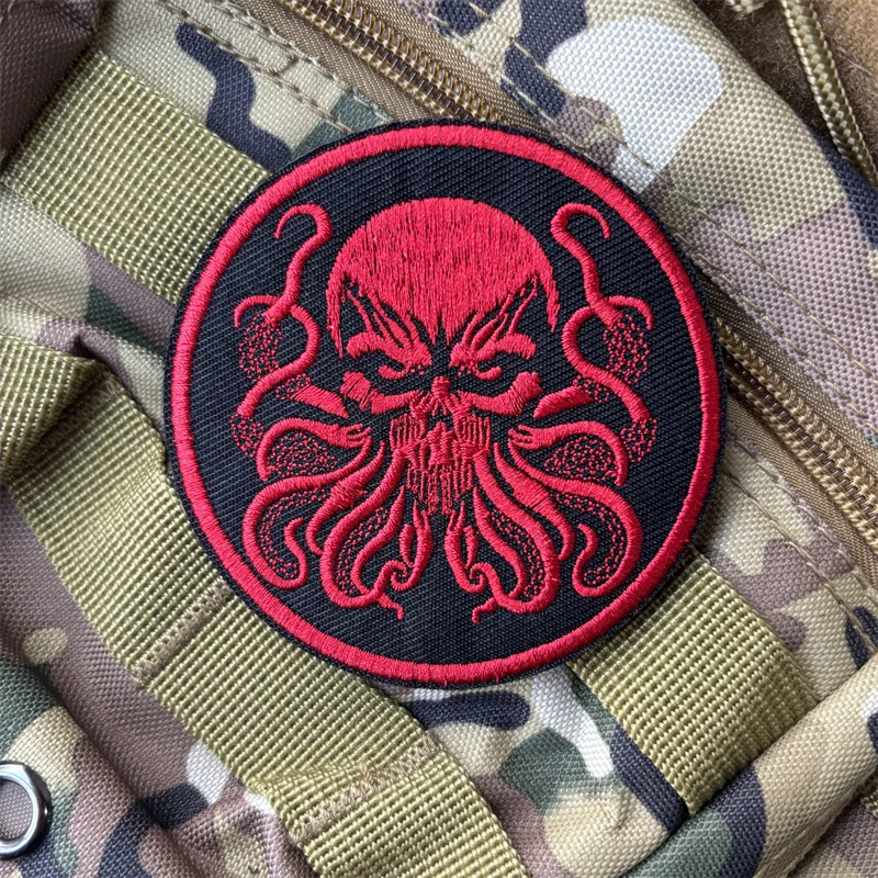 Parche bordado "Octopus" para ropa, insignia de moral táctica, parches con gancho, pegatinas para mochila, brazalete - imagen 4