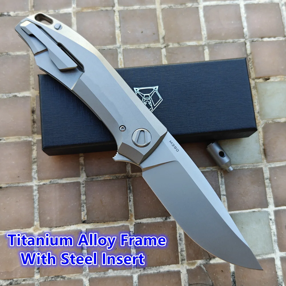 Shirogorov Charles Marlowe navaja táctica plegable de titanio M390 - imagen 3