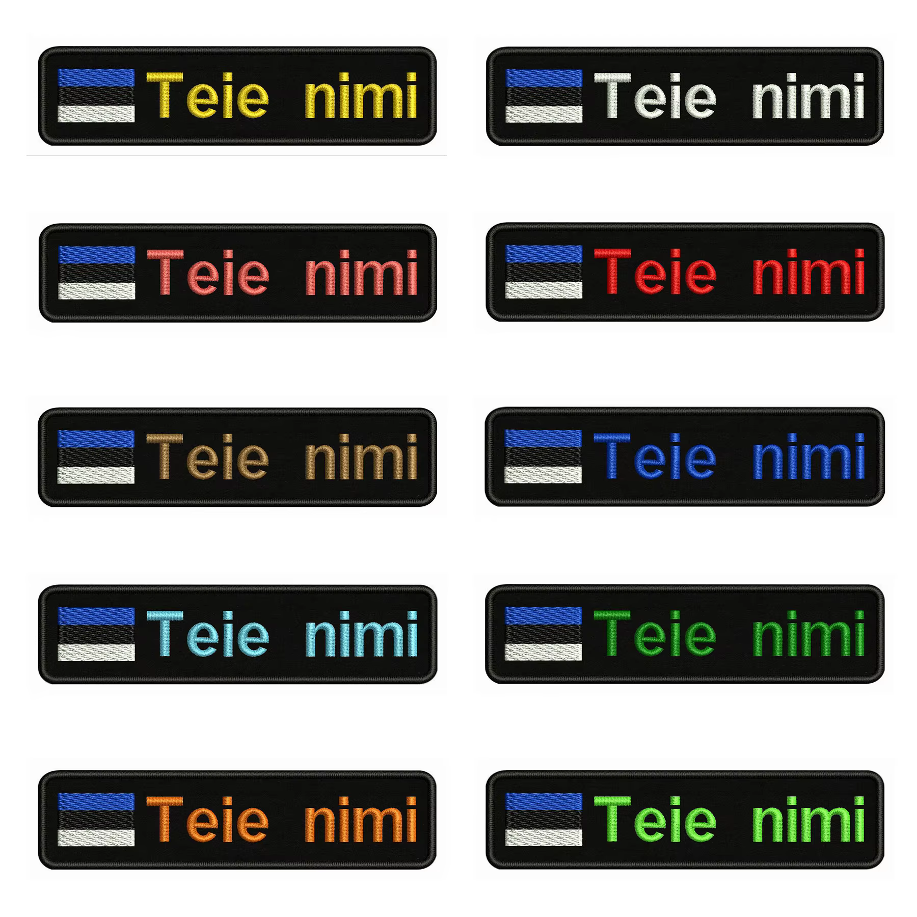 Parche bordado con nombre personalizado – Termoadhesivo táctico