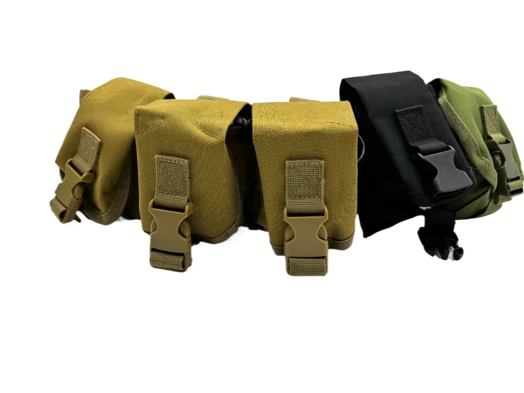 Bolsa táctica Molle Grenada 500D, duradera, individual y doble, Material de durabilidad para granadas, accesorios Airsoft, revista - imagen 3