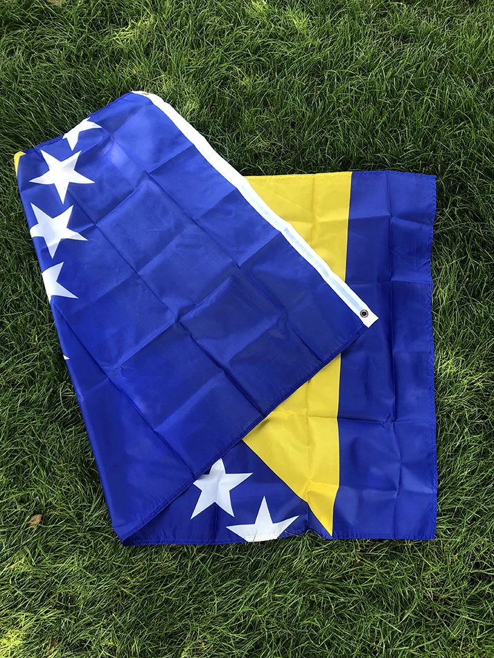 BANDERA DE SKY 3X5Fts bandera de Bosnia y Herzegovina 90X150cm BIH BA bandera de Bosna Hercegovina para decoración bandera nacional colgante - imagen 3