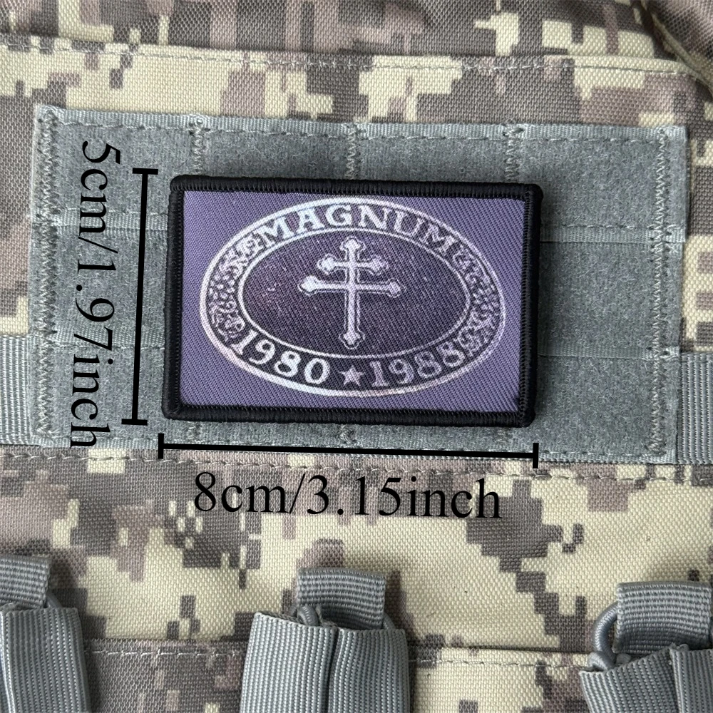 Magnum Cross Morale insignia parche emblema militar brazalete táctico impreso gancho y bucle ropa mochila accesorios pegatinas - imagen 2