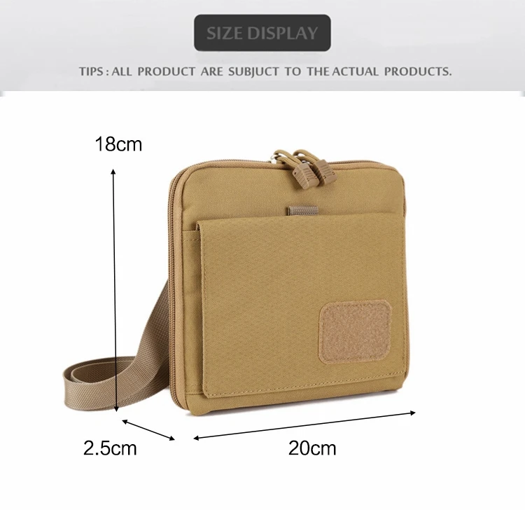 Molle-riñonera táctica médica EDC, bolsa para teléfono, tarjeta, mapa, herramienta de utilidad al aire libre con correa, bolso de hombro de viaje para senderismo - imagen 5