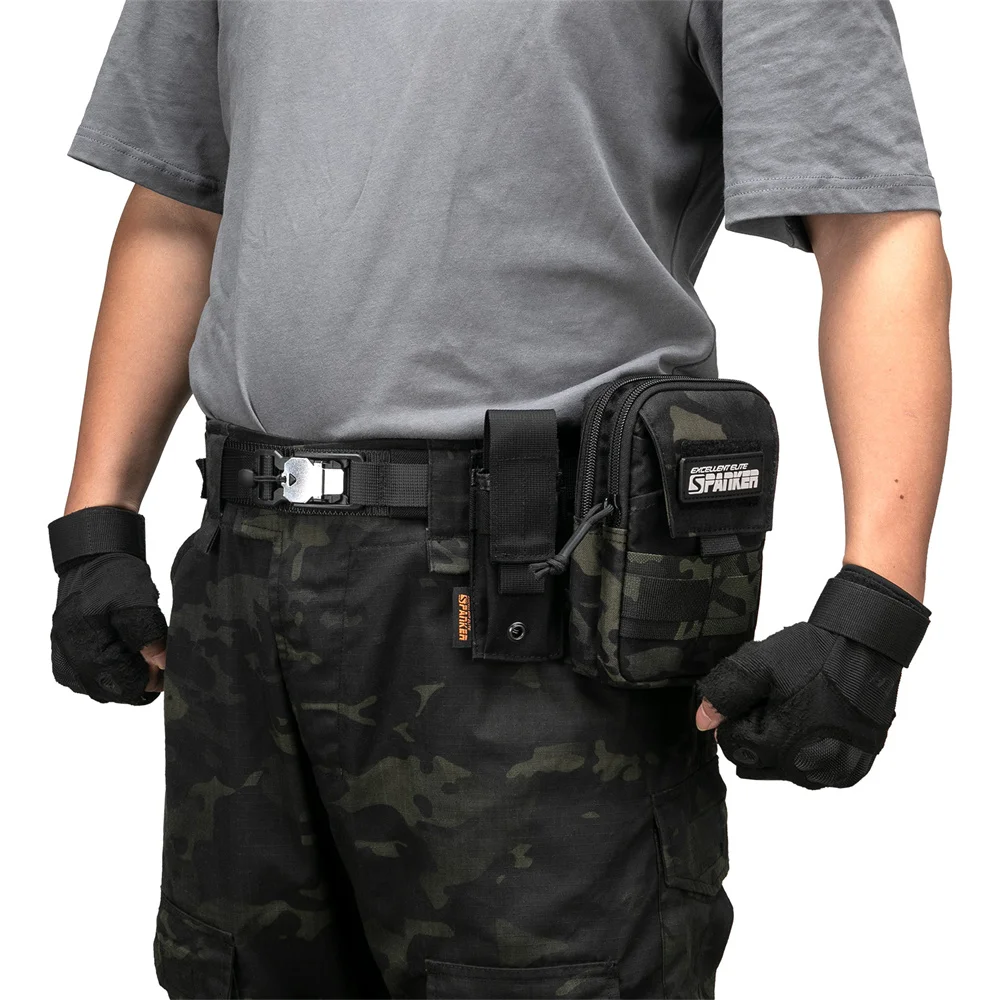EXCELENTE ELITE SPANKER cinturón táctico para hombre cinturones con hebilla magnética de liberación rápida correas de nailon cinturones de lona ajustables - imagen 4