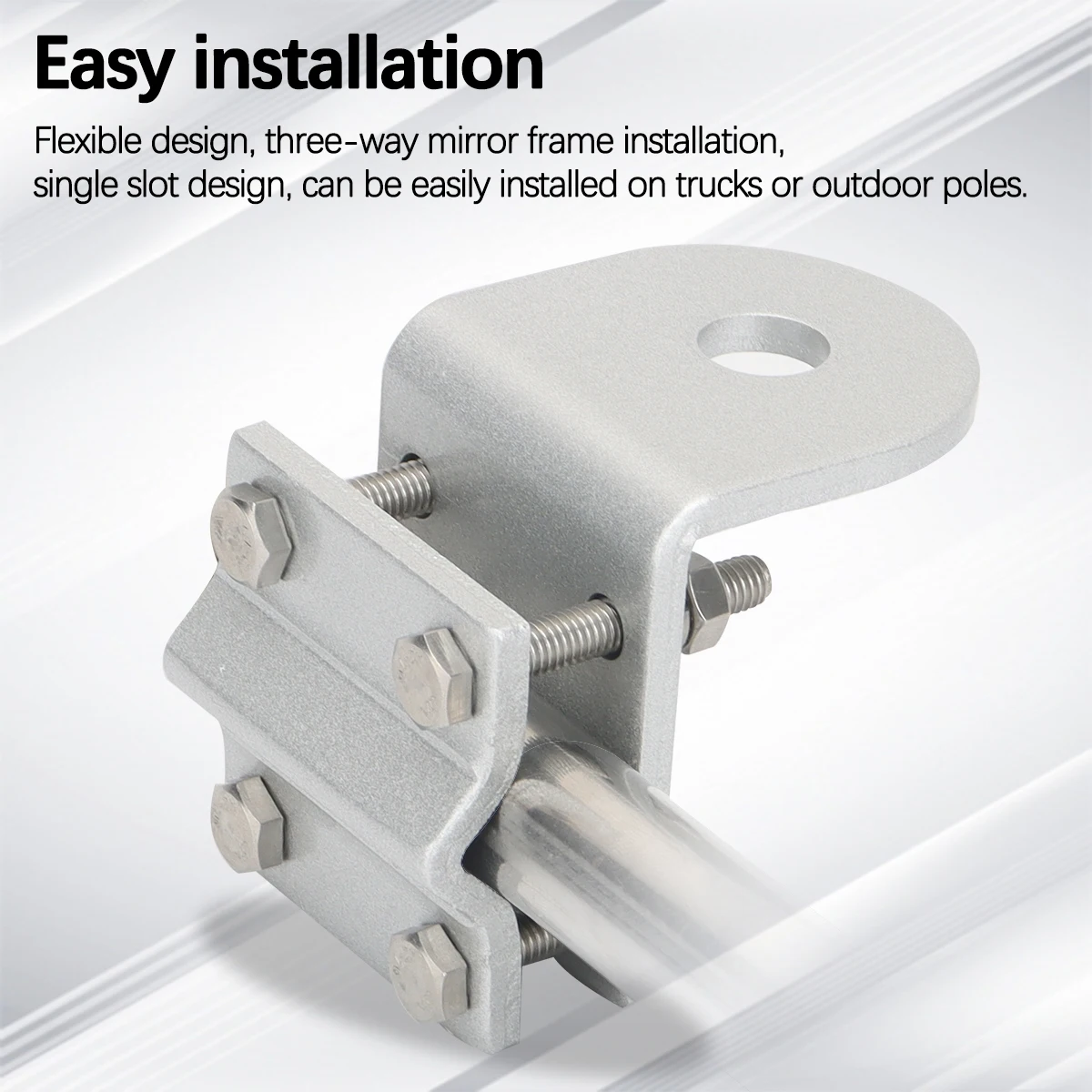 ABBREE-soporte de espejo para antena inalámbrica CB, ranura única, de aluminio, resistente a la corrosión, adecuado para instalación de antena exterior - imagen 5