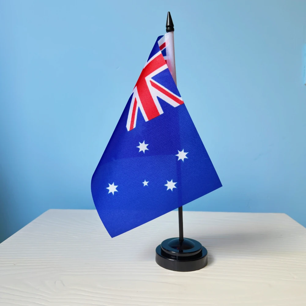 Bandera de escritorio de mesa de oficina de Australia, bandera de país de 14*21cm